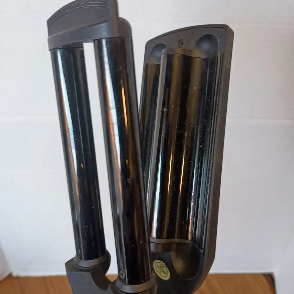 L’ange Le Waver 3 Barrel Waving Iron Black HT020A 70W Tested/Works